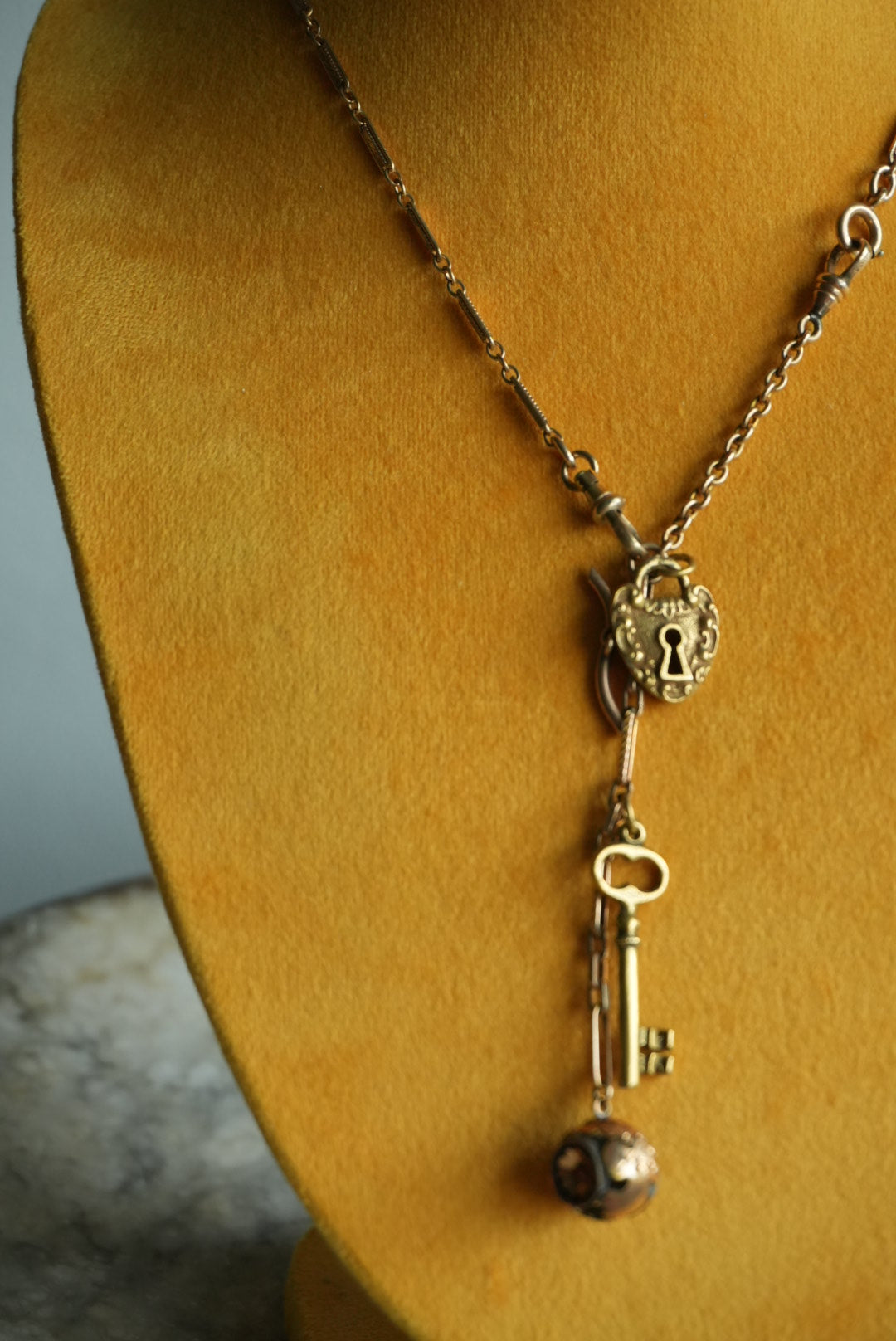 ANTIQUE WATCH CHAIN NECKLACE