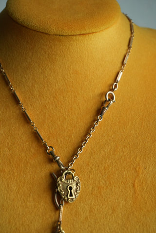 ANTIQUE WATCH CHAIN NECKLACE