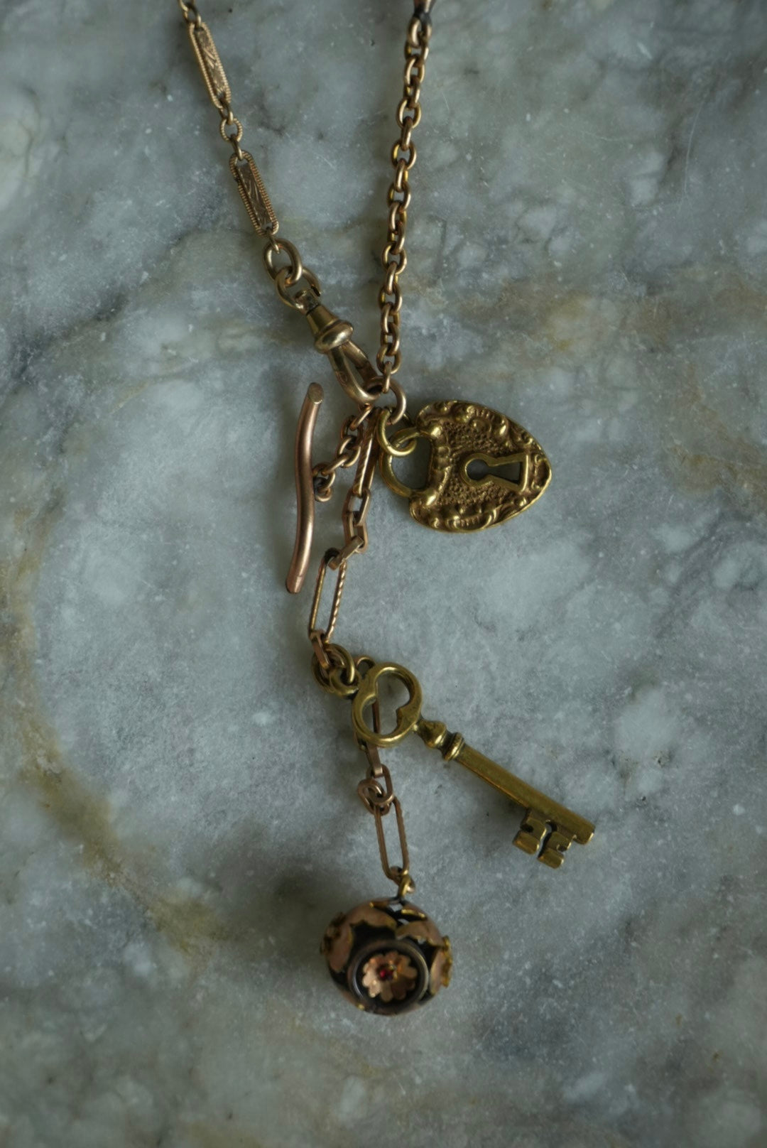 ANTIQUE WATCH CHAIN NECKLACE