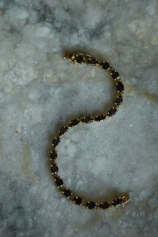 SMOKEY QUARTZ TENNIS BRACELET