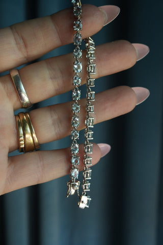 Ice Ice Baby - Sterling Glass Tennis Bracelet