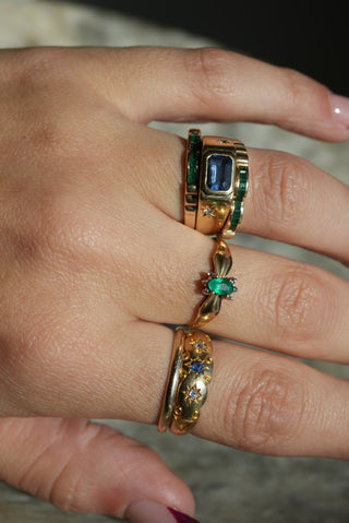 10K GOLD EMERALD RING