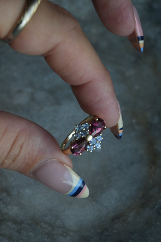 14K TOURMALINE & TANZANITE RING