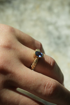 PRINCESS TANZANITE RING 14k