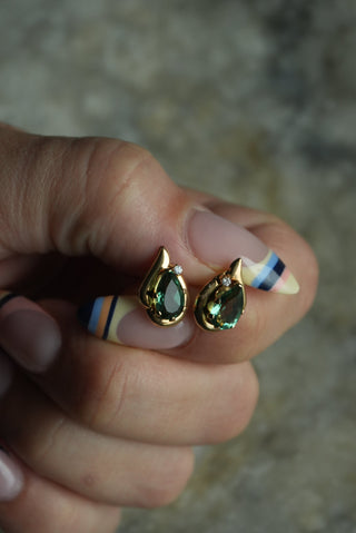 10K TOURMALINE STUDS