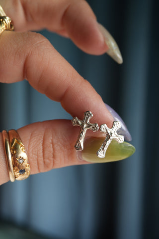 CRUCIFIX EARRING STUDS
