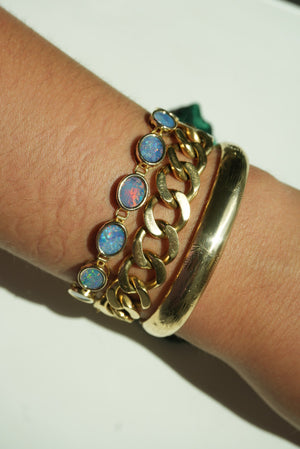ETCHED BANGLE 14K