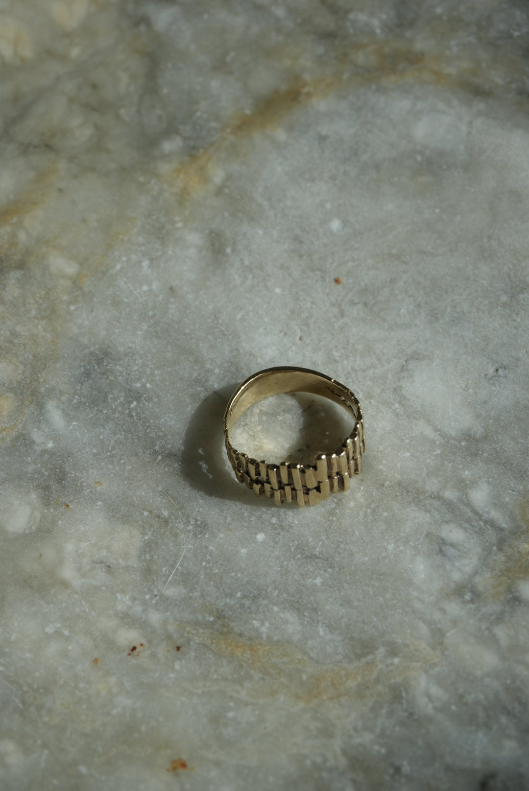 BRUTALIST 14k GOLD RING