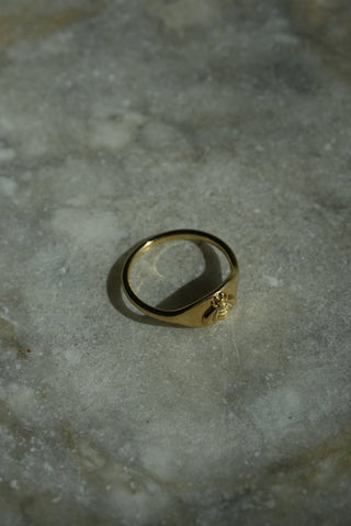 Hunny Bee - Vermeil Signet Ring Size 7.25