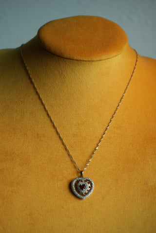 RUBY HEART NECKLACE