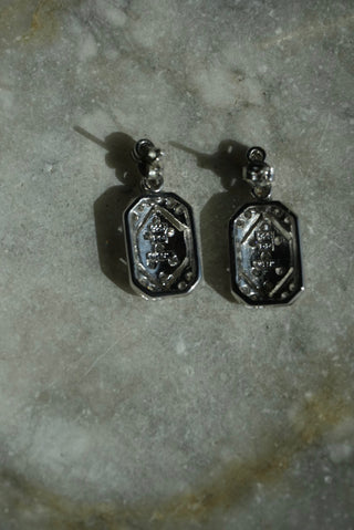 Gatsbys Girl - Sterling Deco Post Earring