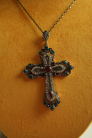 VINTAGE BEDAZZLED CROSS