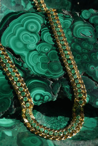 14K EMERALD & GOLD CHAIN