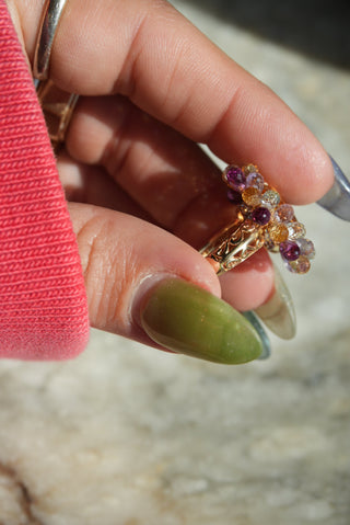 14K CITRINE BURST RING