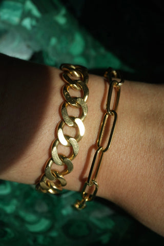 14K LARGE PAPERCLIP BRACELET