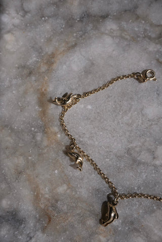 Keep Swimming - Vermeil Dolphin Bracelet