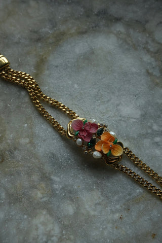 Aloha Babe - Dual Chain Orchid Bracelet