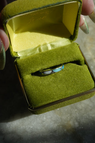 Material Lover - Sterling Opal Inlay Band Size 7