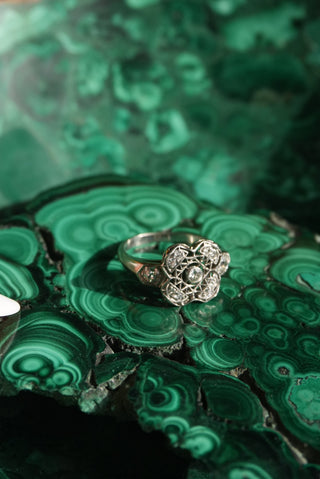 14k White Gold Antique Diamond Ring
