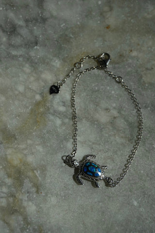 Caribbean Swim - Sterling Turtle Bracelet