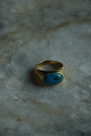 Elemental - Vermeil Turquoise Ring Size 10