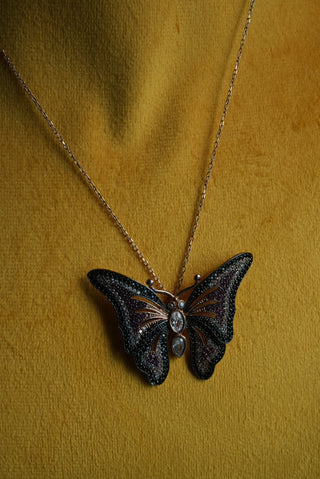 Bedazzled - Vermeil Pave Butterfly Necklace