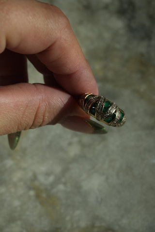 14k Emerald & Diamond Ring
