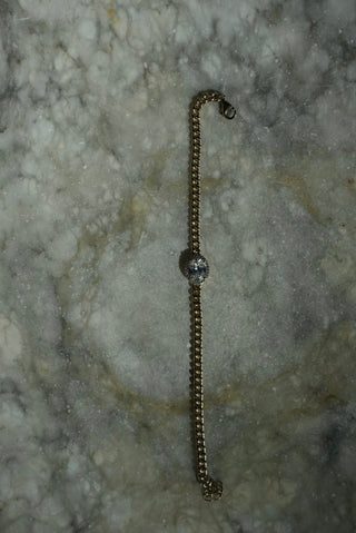 Solitaire - Vermeil Curb Link Bracelet
