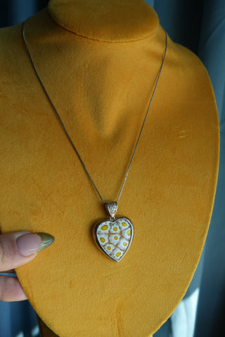 Italian Bouquet - Sterling Murano Heart Necklace