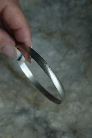 BRUSHED BANGLE - DANECRAFT STERLING BANGLE