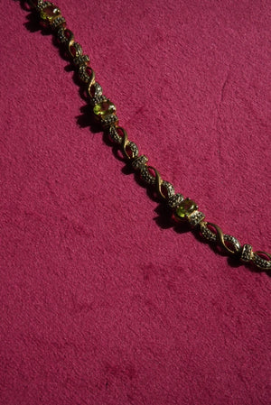 VINTAGE VERMEIL PERIDOT TENNIS BRACELET