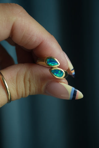 14K OPAL DROP RING