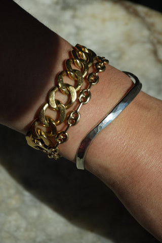 Silver Surfer - Sterling Wave Bangle Bracelet
