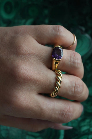 Plum Pony - Vermeil Amethyst Ring Size 7