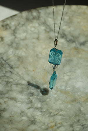 CZECH GLASS BABY BLUE DROPS