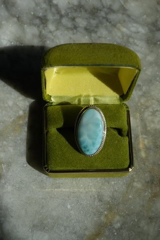 Show Off - Sterling Larimar Statement Ring Size 7