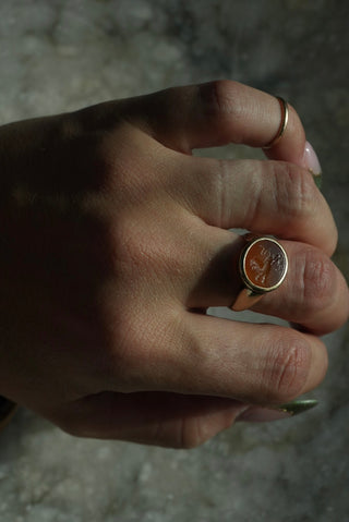 Antique Lion Head Ring