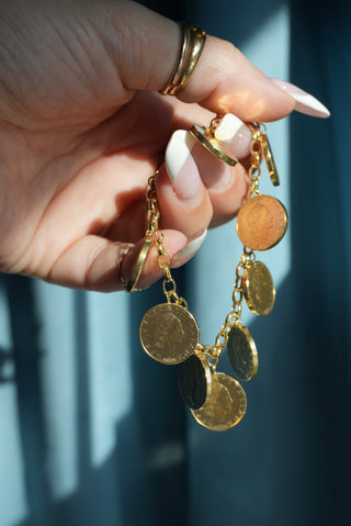 14K ITALIAN CHARM BRACELET