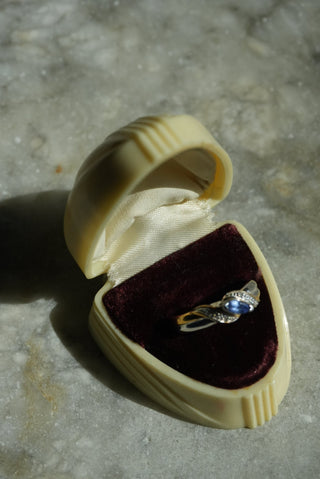 Tanzanite Twist - Dual Tone Gemstone Ring Size 9.5