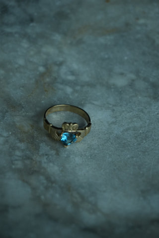 14K TOPAZ CLADDAGH