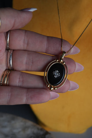 Two For You - Reversible Goldtone Pendant Necklace
