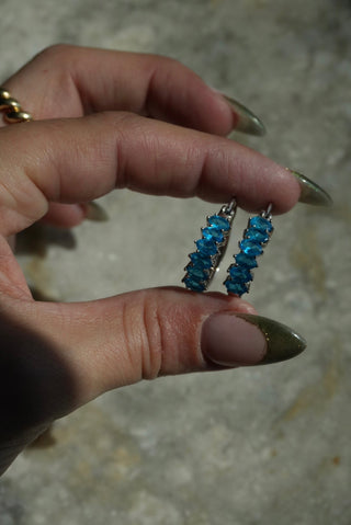 Neon Lights - Vibrant Sterling Gemstone Hoops