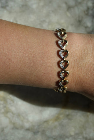 Heartbeats - Vermeil Dual Tone Heart Bracelet