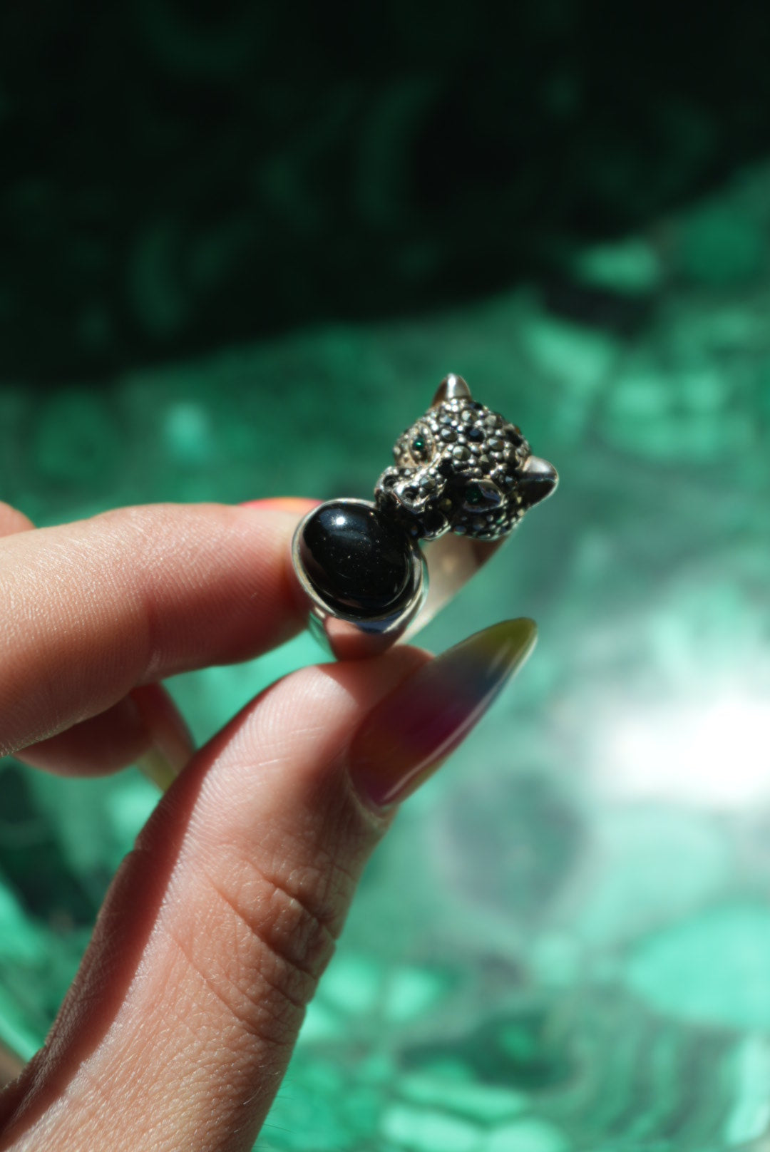 RARE VINTAGE PANTHER RING SZ 7