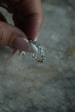 Lace Band - Sterling Eternity Faux Gemstone Ring