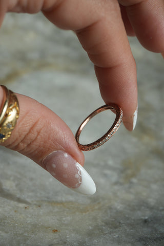 10K ROSE GOLD DIAMOND BAND