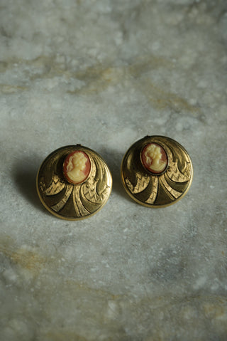 CAMEO MEDALLION EARRINGS
