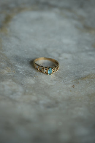 10K TOPAZ HEART BAND