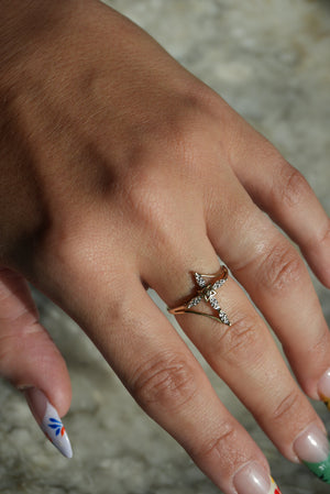 VINTAGE CROSS RING