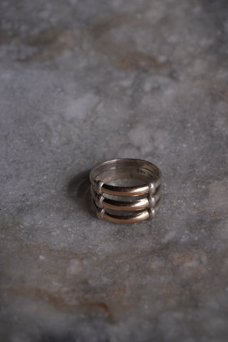 Dual Up - Sterling Stacked Ring Size 7
